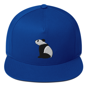 Pensive Panda Flat Bill Cap