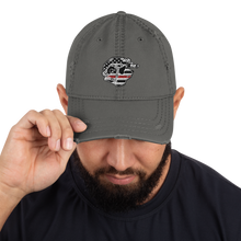 Load image into Gallery viewer, Thin Red Line Distressed Dad Hat