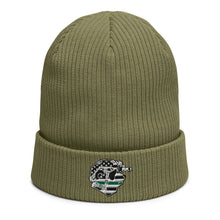 Load image into Gallery viewer, Thin Green Line Panda Organic ribbed beanie