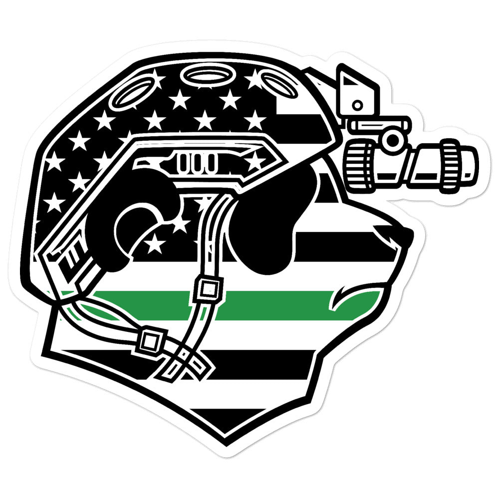 Thin Green Line Pando Commando Bubble-free stickers