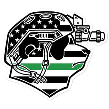 Load image into Gallery viewer, Thin Green Line Pando Commando Bubble-free stickers