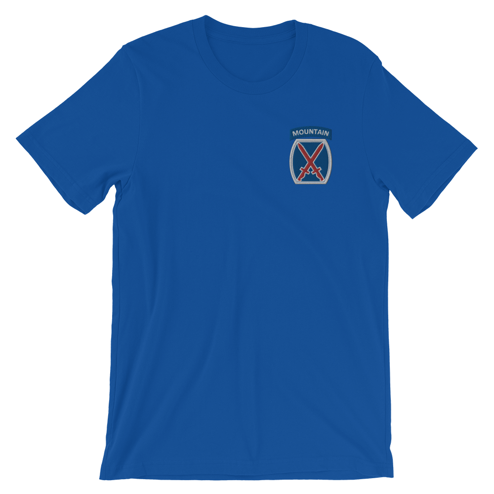 10th Mountain Embroidered Short-Sleeve Unisex T-Shirt