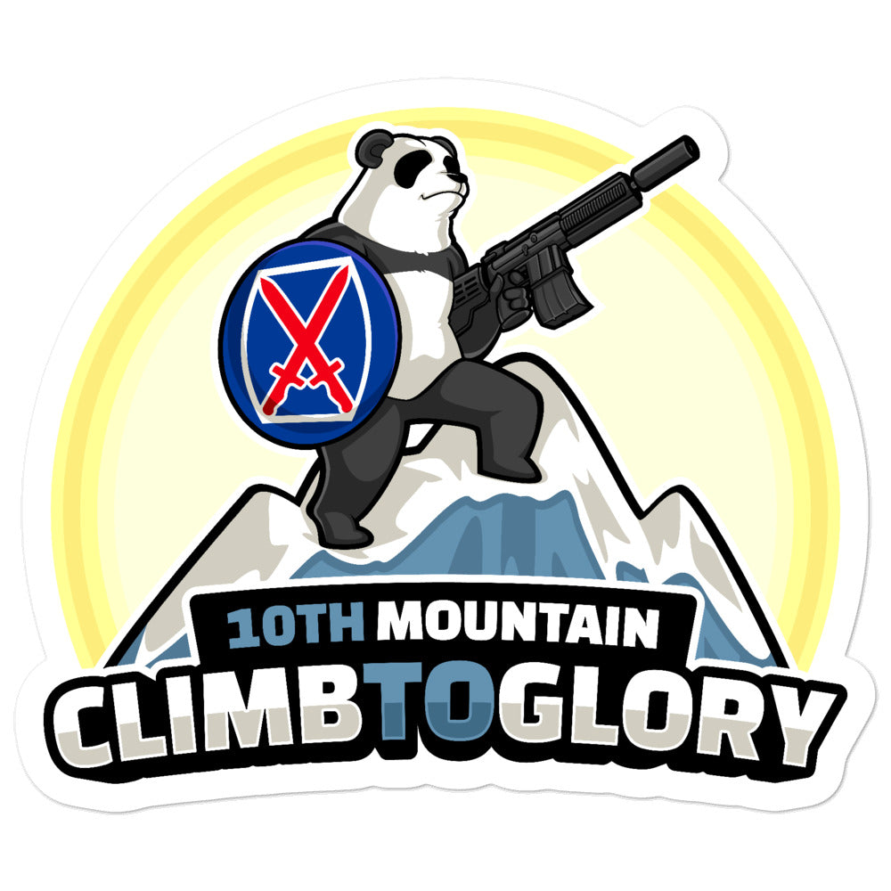 10th Mountain Climb 2 Glory Bubble-free stickers