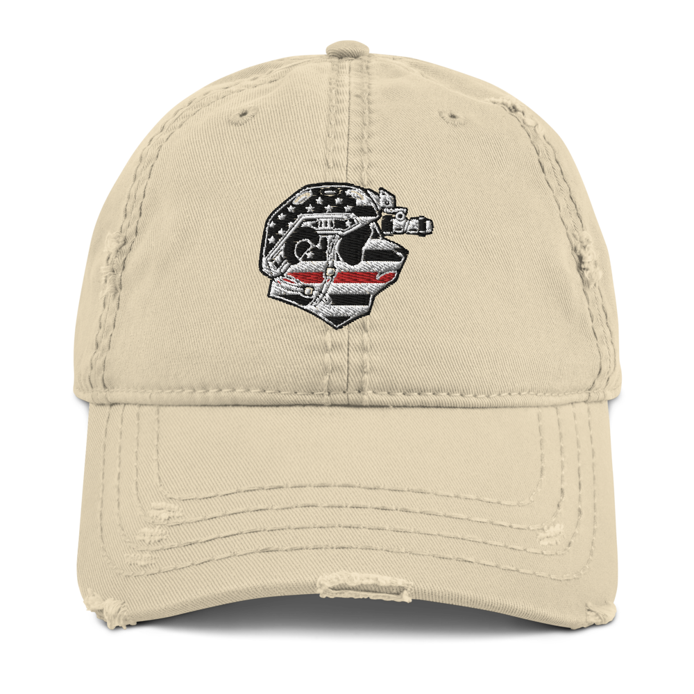 Thin Red Line Distressed Dad Hat