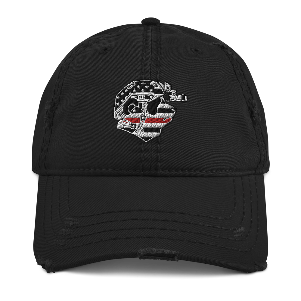 Thin Red Line Distressed Dad Hat