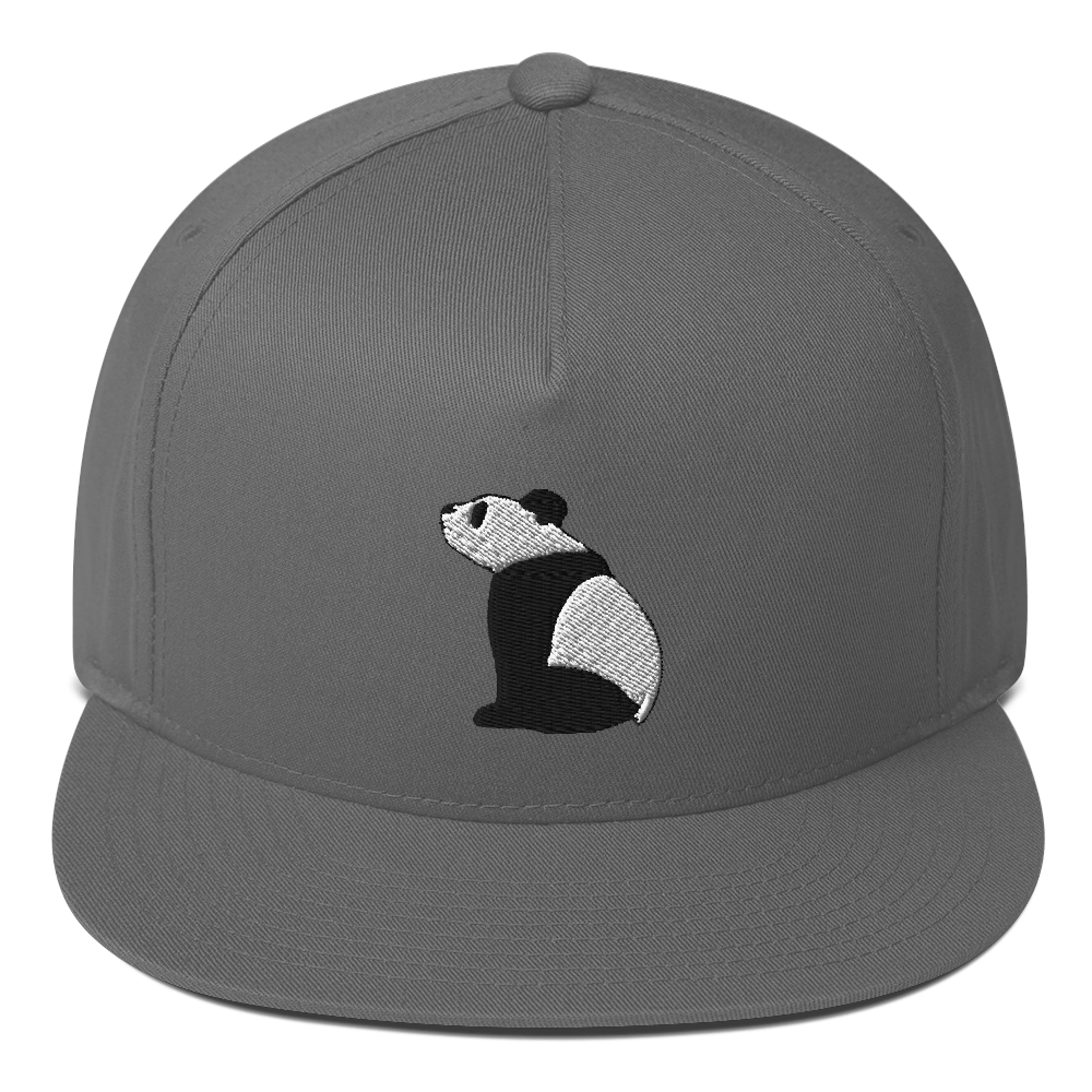 Pensive Panda Flat Bill Cap