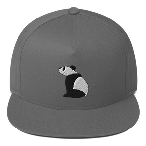 Pensive Panda Flat Bill Cap