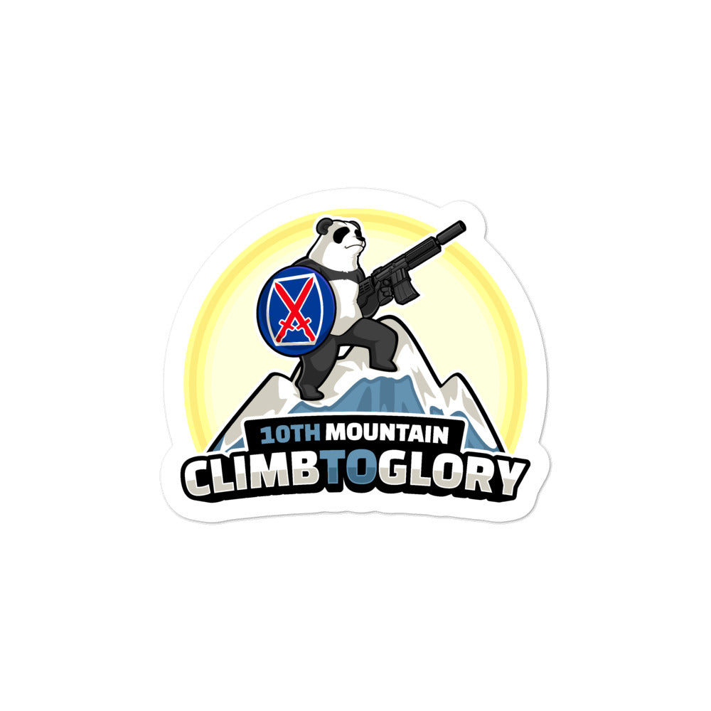 10th Mountain Climb 2 Glory Bubble-free stickers