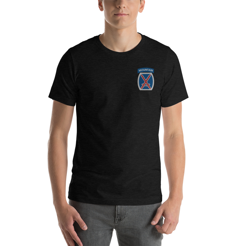 10th Mountain Embroidered Short-Sleeve Unisex T-Shirt