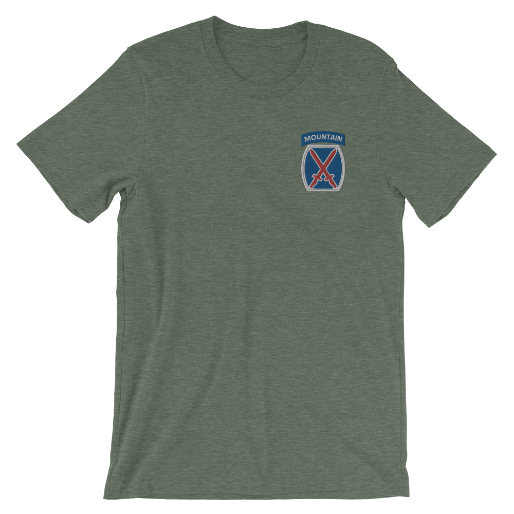 10th Mountain Embroidered Short-Sleeve Unisex T-Shirt