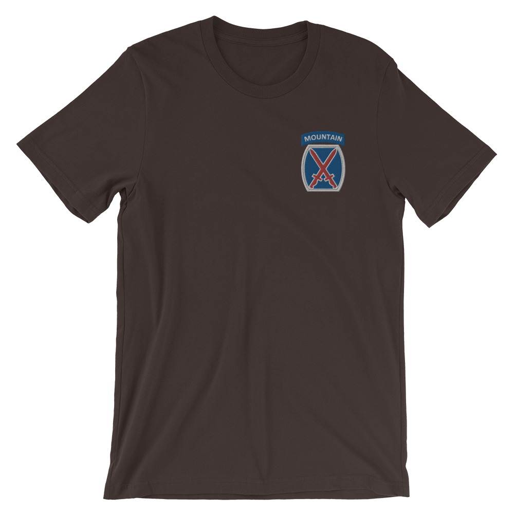 10th Mountain Embroidered Short-Sleeve Unisex T-Shirt