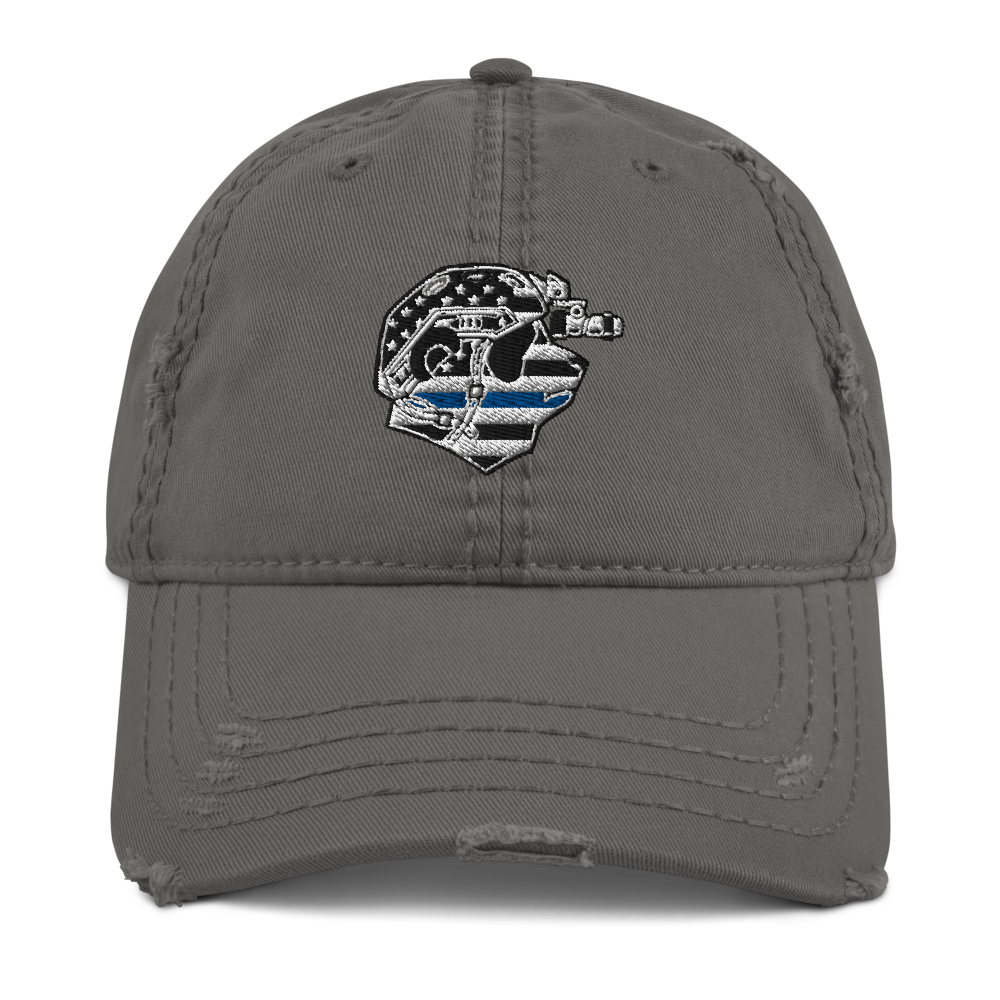 Thin Blue Line Panda Distressed Dad Hat