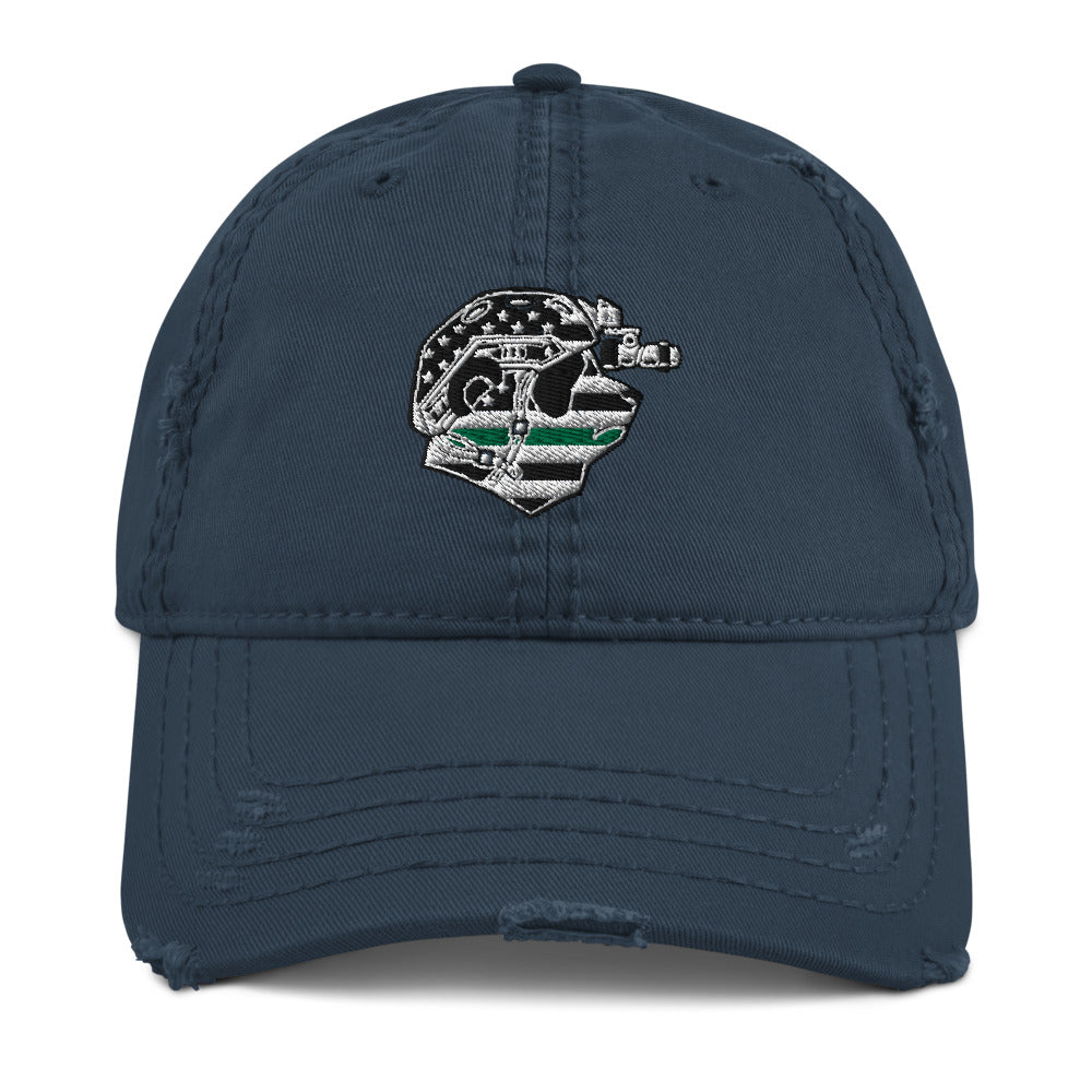 Thin Green Line Distressed Dad Hat