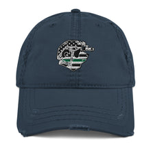 Load image into Gallery viewer, Thin Green Line Distressed Dad Hat