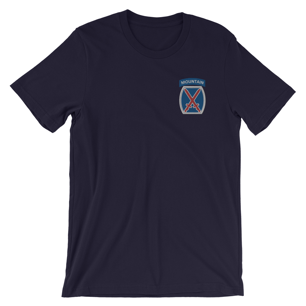 10th Mountain Embroidered Short-Sleeve Unisex T-Shirt