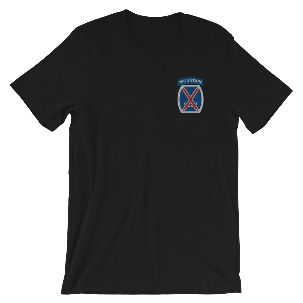 10th Mountain Embroidered Short-Sleeve Unisex T-Shirt