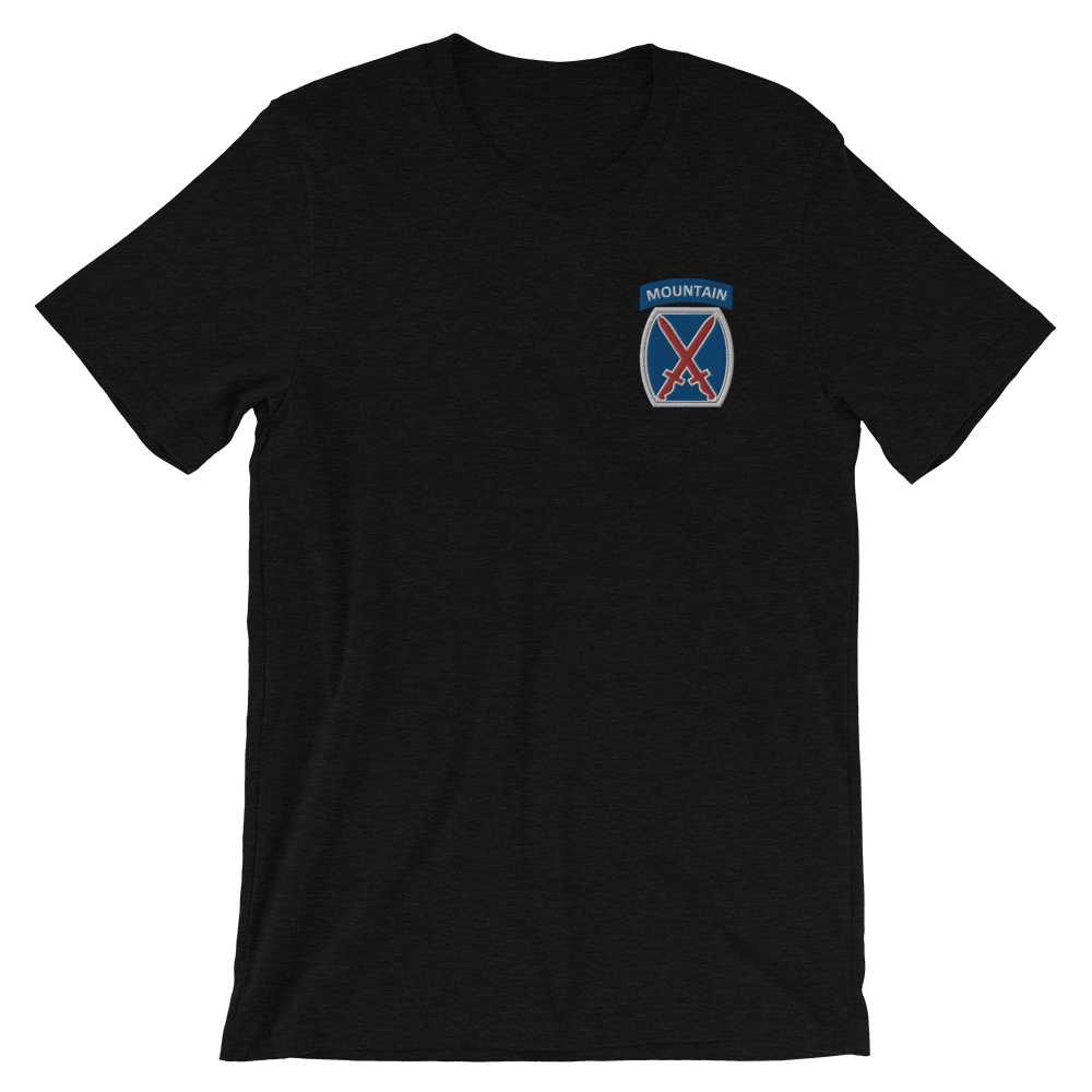 10th Mountain Embroidered Short-Sleeve Unisex T-Shirt