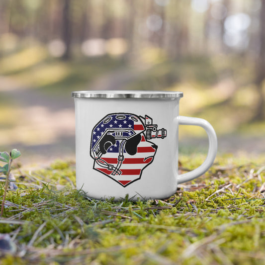 USA Panda Enamel Mug