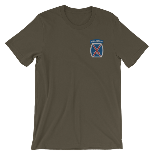 10th Mountain Embroidered Short-Sleeve Unisex T-Shirt