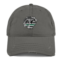 Load image into Gallery viewer, Thin Green Line Distressed Dad Hat