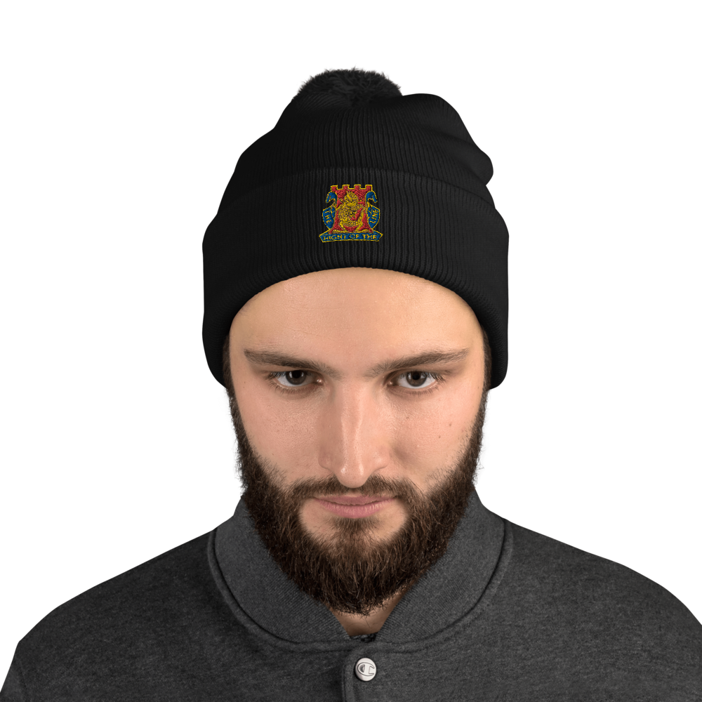 Gold Dragon Pom-Pom Beanie