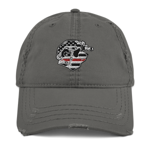 Thin Red Line Distressed Dad Hat