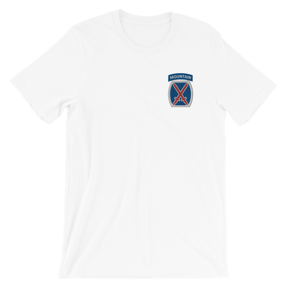 10th Mountain Embroidered Short-Sleeve Unisex T-Shirt