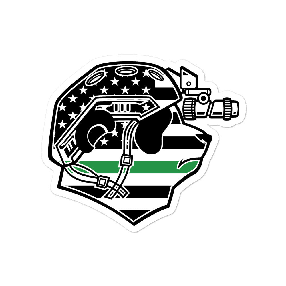 Thin Green Line Pando Commando Bubble-free stickers