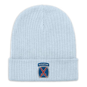 10th Mountain Ribbed knit beanie