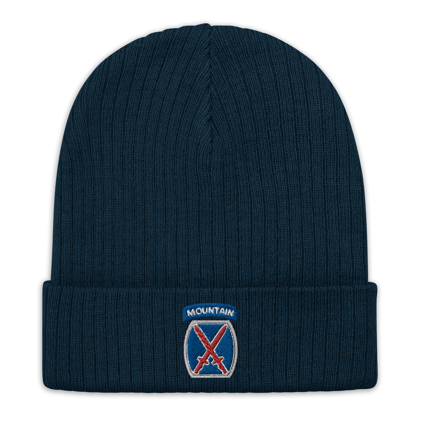 10th Mountain Ribbed knit beanie