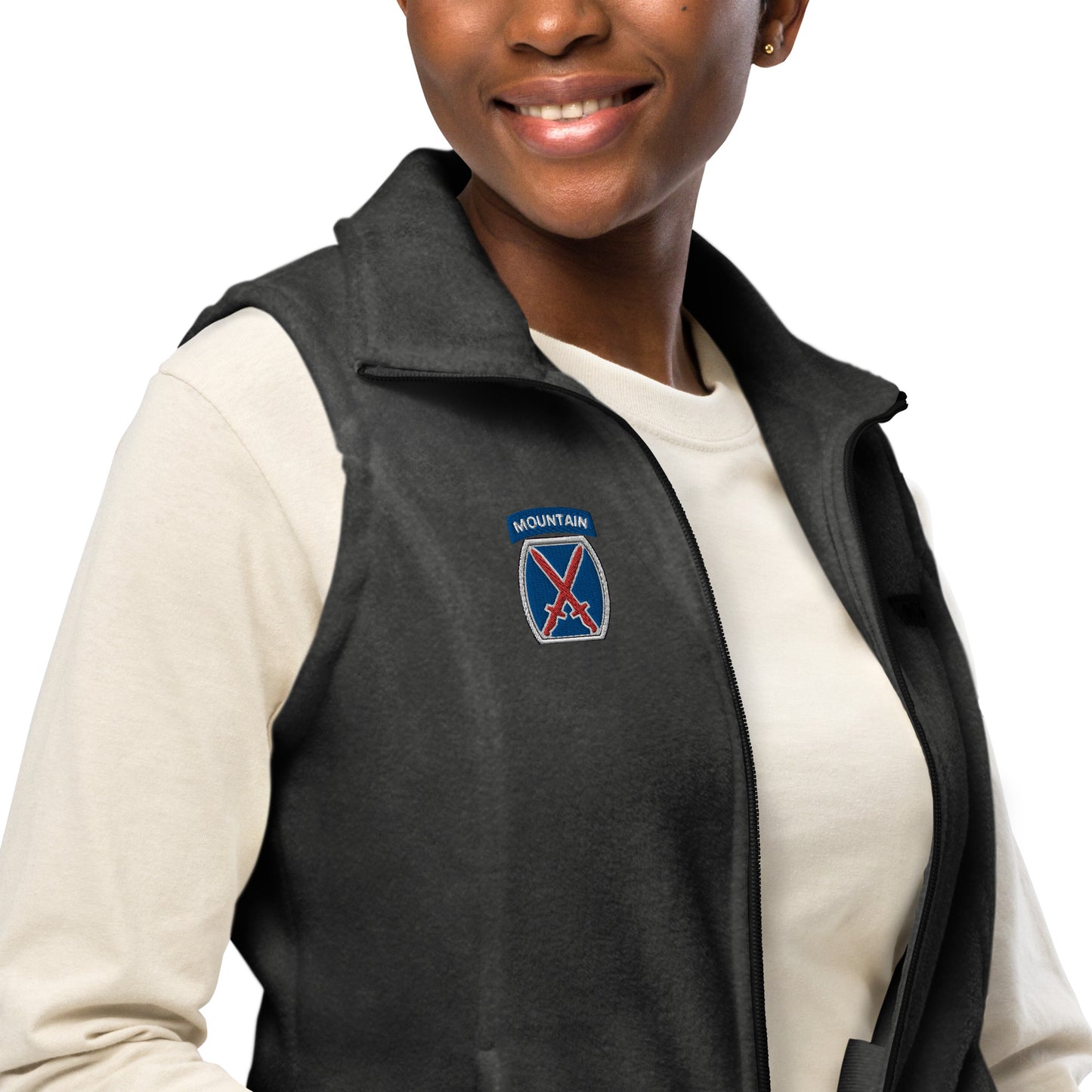 10th Mountain Women’s Columbia fleece vest